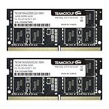 TEAMGROUP Elite DDR4 32GB Kit (2 x 16GB) 3200MHz PC4-25600 CL22 (2933MHz or 2666MHz)Unbuffered Non-ECC 1.2V SODIMM 260-Pin Laptop Notebook PC Computer Memory Module Ram Upgrade - TED432G3200C22DC-S01