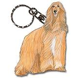 PP Afghan Hound Wooden Keychain