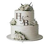 Personalized Wedding Cake Charm, Custom Monogram Side Topper - 30 colors to choose from