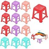 12 Pcs Canvas Stands for Mini Canvas Feet Risers - Fluid & Acrylic Pouring Paint Supplies - Solid Color Plastic Paint Pouring Tools