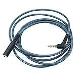 KetDirect 200cm(6ft) Right Angle 4 Pole 3.5mm 1/8 inch Male to 4 Pole 3.5mm 1/8 inch Female Stereo Audio Headphone Earphone Extension Cable Adapter Cord Tangle-Free Braided Wire