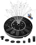 Solar Water Fountain for Bird Bath, 2026 Upgraded Solar Powered Fountain Pump with 6 Nozzle for Outdoor Garden, Pond, Pool, Birdbath