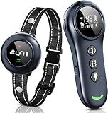 2-in-1 Dog Shock Collar & Dog Bark Collar - Smart Anti Barking Dog Training Collar with 5 Adjustable Sensitivity & 3300FT Remote for All Breeds IP67 Waterproof E-Collar