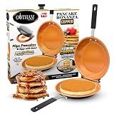 GOTHAM STEEL 8" Double Sided Pancake & Omlet Pan, Ceramic Nonstick, Copper