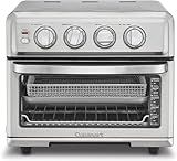 Cuisinart Air Fryer Toaster Oven with Grill, 1800W 8-1 Air Fryer Oven with Bake, Convection Bake, Grill, Broil and Warm Options, Large Capacity, 60-Minute Timer, TOA-70, Stainless Steel
