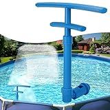 Dual Spray Pool Fountain with Adjustable Waterfall Aerator & Sprinkler, Universal Fit for Above Ground Pools, Swimming Pool Chiller Cools 10°F, Swimming Pool Accessories Pool Decor