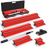 DEKEones Drywall Skimming Blade Set with Portable Case, Stainless Steel 6", 10",16", 24"&32" Skimming Blades with 28"-62" Extension Handle, Drywall Finishing Tools for Plasterboard and Wallboard