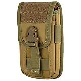 IronSeals Tactical Molle Pouch Compact Utility EDC Waist Pack Phone Holster with Card Slots for 4.7"-6.9" Phone