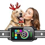 Dog Bark Collar for Large Medium Small Dogs - Smart AI 1S Stop Barking, Anti Barking Device & Dog Training Collar with Beep, Vibration & 8-Level Sensitivity, IP67 Waterproof, USB-C Fast Charge - Black
