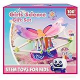 SMILESSKIDDO 100+ Girls Science Kit for Kids Ages 5 6 7 8 10 | STEM Toys for Girl | Birthday Gift Ideas for 5+ Year Old Girls | Learning & Educational Projects with Fun Experiments (8018E)