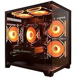 ALCPOK Gaming PC Desktop Computer,Core i5 14400F Gaming Computer RTX 5060 GDDR7,32GB RAM 1TB SSD,ARGB Fan,Prebuilt Gaming PC Tower for Office