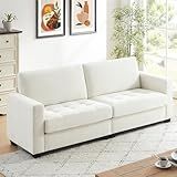 90" Modern Sofa Couches for Living Room, 3 Seater Sofa Tool-Free Setup, Comfy Chenille Couches with Extra Large Seat Width & Depth, Removable Cover, Oversized Loveseat for Small Space, Apartment