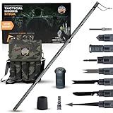 Prime Adventure Hiking Tactical Stick Walking Staff - Outdoor Multitool Gear Trekking Pole Collapsible Retractable Premium 15 in 1 | 8 Tubes