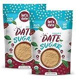 Let’s Date | Organic Date Sugar | Excellent Sugar Substitute | Baking Sugar Alternative | Good Source of Fiber | Vegan | Paleo | Gluten Free | Kosher | Non- GMO | Natural Sweetener (12oz (Pack of 2))