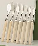 Rackii 7pcs ​​Artist Palette Knife Collection - Durable Stainless Steel Paint Spatulas for Acrylic Painting, Oil Colors, and Canvas Texturing, Perfect Painting Knives for Beginners & Pros