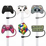 10mm Straw Covers Tips for Stanley Cup, Reusable Drinking STopper,6 PCS Silicone Straw Toppers for Tumblers, Fun & Dust-Proof Drinkware Accessories, Perfect for Parties & Outdoors