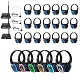 Retekess TA003S Silent Disco Headphone System,Bass Boost,HI-FI Stereo Silent Headphones, Upgrade Wireless Connect,12h Battery Life Silent Disco,Suitable for Party,Fitness,Yoga,Festival,DJ,Club(3-25)