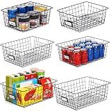 6 Pack Wire Baskets for Pantry Organization and Storage, Kitchen Organizer, 2 XXLarge & 2 XLarge & 2 Large