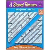 New Leaf Stitches Slotted Trimmer - Acrylic Template Ruler for Accurate Cutting and Trimming - Designed for Half-Square Triangles, Strip Piecing, Block Construction - Ideal Stencil & Tool for Quilters