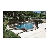 WaterWarden Pool Safety Fence 4' x 12', UL Certified to ASTM F2286 Safety Standards, Removable, Easy DIY Installation, Black Protective Mesh Netting with Black Frames