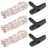 3 Pcs Premium Starter Rope High tensile Strength, Pull Cord Rope with Handle 10 ft x 9/64” (3.5 mm), Universal Pull Cord Replacement for Lawn Mowers, Generators, Chainsaws, and Small Engines