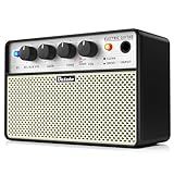 Ueteto 10W Mini Bass Amp, Portable and Rechargeable Bass Guitar Practice Amplifier with Clean and Drive Channels