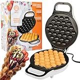 MasterChef Bubble Waffle Maker- Electric Non stick Hong Kong Egg Waffler Iron Griddle w FREE Recipe Guide- Ready in under 5 Minutes