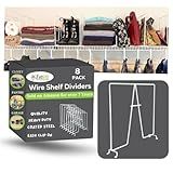 Evelots Tall Wire Shelf Dividers -8 Pack- Closet Storage & Organization for Office/Pantry/Garage Shelf Separator - Easy Clip-No Tool - Solid Coated Steel