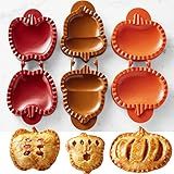 3 Pieces Dough Presser Pie Molds, Party Potluck Hand Pie Molds, Fall Apple Pumpkin and Acorn Shapes Mini Pocket Pie Maker