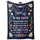GiltGlimmer Friendship Gifts for Women, Best Friend Birthday Gifts for Women, Best Friend Blanket Gift, to My Bestie Throw Blanket for Christmas 60" x 50"