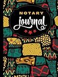 Hardcover Notary Journal: 8.5x11 Large Notarial Logbook / With 200 Numbered Pages - Two Record Logs Per Page / 400 Records / Ledger Book Gift For ... Animal Print With Colorful African Patterns