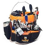 Rugged Tools Bucket Tool Organizer - 64 Pocket Bucket Caddy for 5 Gallon Buckets - Liner Insert for Construction, Garden, Carpenter
