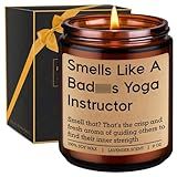 GSPY Scented Candle - Yoga Instructor Teacher Gifts, Yoga Gifts for Women, Men - Funny Meditation, Zen, Birthday, Christmas, Appreciation Presents for Yogis, Yogic Lovers, Wellness Coach, Friend, Mom