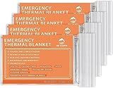 QIO CHUANG Emergency Mylar Thermal Blankets -Space Blanket Survival kit Camping Blanket (4-Pack)