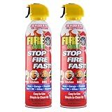 Fire Gone 2NBFG2704 White/Red Fire Suppressant Canisters - 16 Ounce, (Pack of 2 Units)