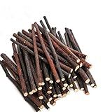 Bojafa 250g Apple Sticks Small Animals Molar Wood Treats Toys for Rabbits Chinchillas Guinea Pig Hamster Gerbil Parrot Bunny and Small Animals Chew Stick Toys Treats