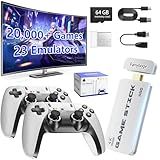 2026 New Retro Gaming Console, Retro Gaming Stick Pro with 20,000+ Classic Game and 23 Game Emulators, Plug & Play 4K HDMI Output Game Console Stick with Dual 2.4G Controllers (64GB) for Game Gifts