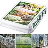 Garden Netting Pest Barrier 10 x 50FT Garden Mesh Netting Insect Netting Garden Neting for Raised Beds Garden Insect Barrier Plant Mesh Cover for Vegetable Flowers Fruits Plants Greenhouse