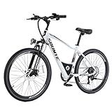 Soumye Electric Mountain Bike for Adults 26" Step-Thru/Over Ebike for Men Women with 350W Motor, 36V 10Ah Built-in Battery, 4 Riding Modes & 40Miles 20MPH