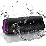 Vanzon Bluetooth Speakers, V40 Wireless Portable Bluetooth Speaker V5.0 with IPX7 Waterproof,24H Playtime,24W Stereo Sound, TWS Dual Pairing and RGB Lights, Suitable for Home/Outdoor/Travel