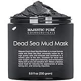Majestic Pure Dead Sea Mud Mask - Natural Face and Skin Care - Helps Reducing Pores and Appearances of Acne and Blackheads - Soothing, and Nourishing - 8.8 oz