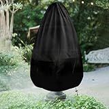 EcoBrisa Fountain Cover 48"x68" Waterproof Garden Fountain Statue Protective Cover Heavy Duty Oxford Cloth Outdoor Statue Protecter with Drawstring for Winter Outdoor Patio Garden, Black