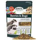 Berries & Bugs 1.5 lb - All Natural High Protein High Fiber Food for Hedgehogs, Skunks, Opossums, Sugar Gliders - Universal Insectivore Diet with Fruit, Gut-Loaded Insects, & Healthy Vitamins