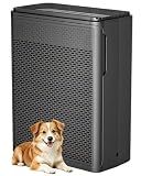 YARIKI Air Purifiers for Home Pets Covers Up to 1500 Sq Ft,H13 Hepa Filter with Washable Pre-Filter,Pet Hair Dander Smoke Air Cleaner,22 dB Quiet Sleep for Living Room Bedroom Kitchen,P280 (Black)