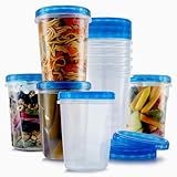 Tafura 10 Pack Leakproof Freezer Containers for Food with Twist Top Lids - 32 Oz BPA Free Reusable Plastic Soup Containers with Screw On Lids - Ideal for Meal Prep, Leftovers & Pantry Organization