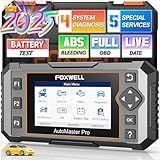 Upgrade of NT604, FOXWELL NT614 Elite OBD2 Scanner for ABS SRS Engine Transmission, 5 Reset Functions (ABS Bleeding, Oil, EPB, SAS, Throttle) Code Reader, Battery Voltage Test, WiFi Update Scan Tool