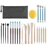 Luney Clay Tools Kit, 25 PCS Ceramics Polymer Clay Sculpting Modeling Pottery Tools Kit, Air Dry Clay for Adults, Pottery Craft, Dotting, Baking, Carving, Drawing, Molding, Modeling, Shaping