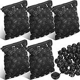500 Pieces Bio Filter Balls Black Bio Balls for Aquarium Filter Pond Filter 1.02 Inch Internal Bioballs Filter Media with 5 Pieces Aquarium Filter Media Bags Mesh Bags with Zipper for Fish Tank Pond