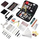 72Pcs Guitar Tool Kit, Guitar Repair Kit, Guitar Setup Kit, Professional Guitar Repairing Maintenance Tool Kit for Luthier Beginner, Guitar Accessories for Acoustic Guitar Ukulele Bass Banjo