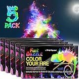 Fire Dazzle Fire Color Changing Packets Fire Pit (5 Pack) Color Fire, Flame Changing Packets, Camping Games, Fire Pit Accessories, Camping Gifts